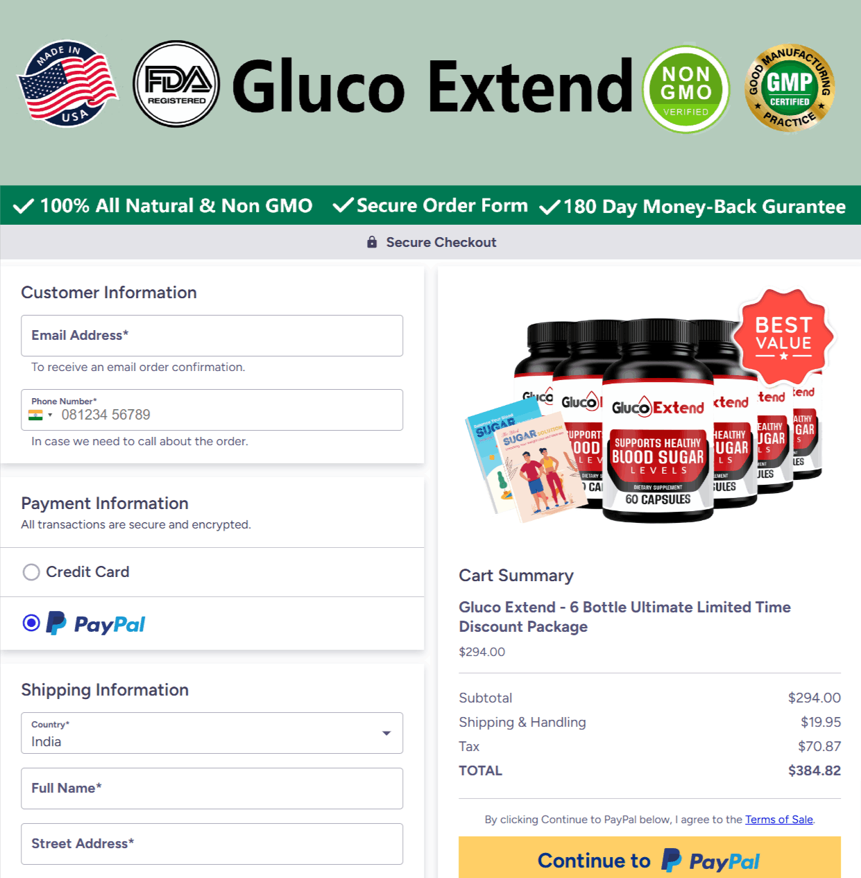 Gluco Extend-Secure-Checkout